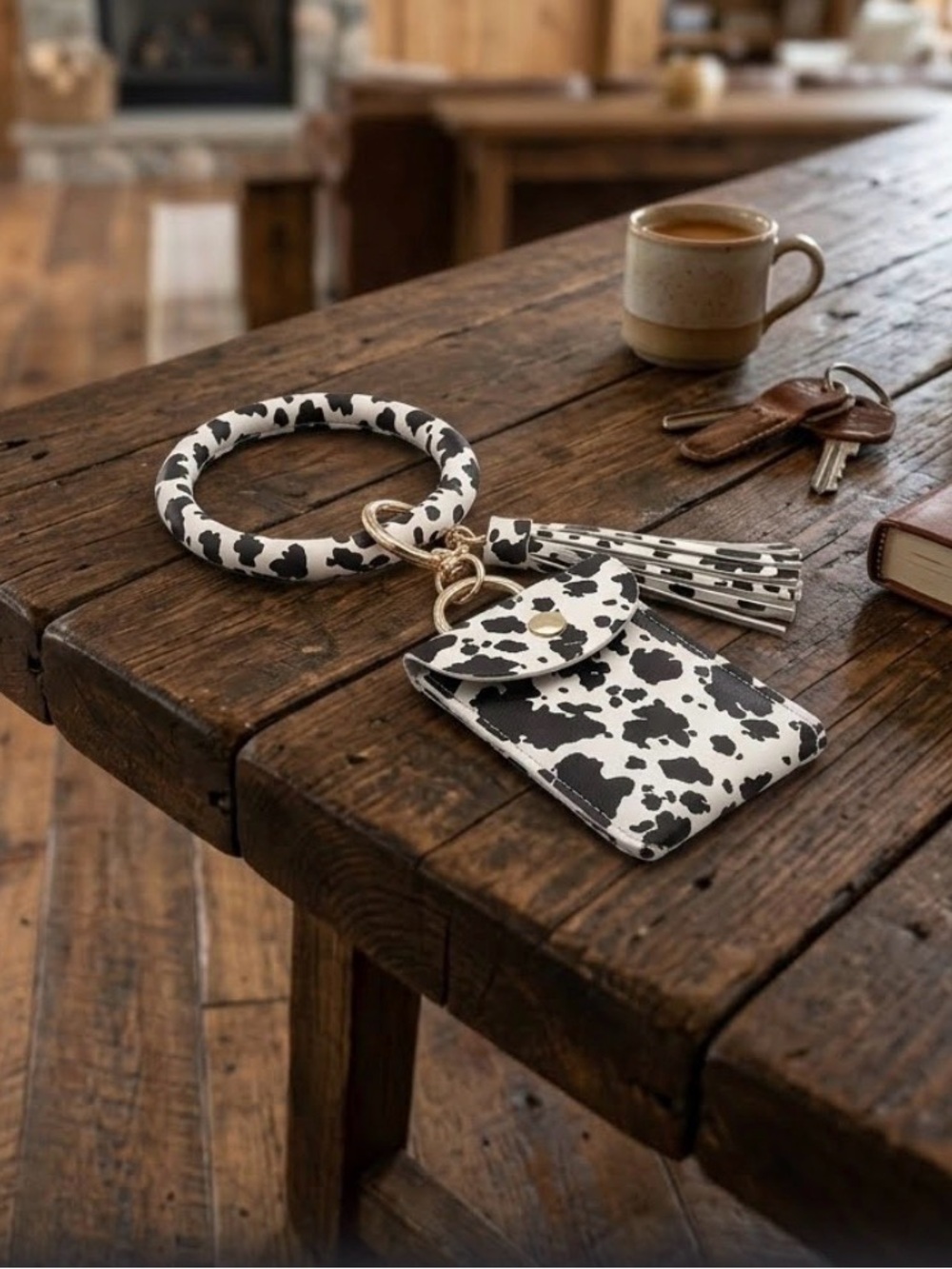 Simply Southern Cow Hide Bangle | Key Chain Wristlet